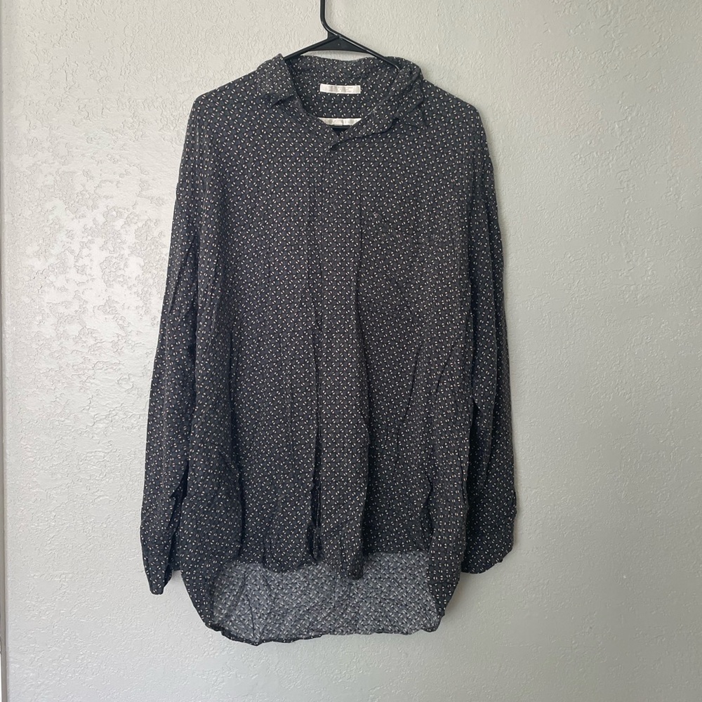 Perry Ellis vintage oversized button down top